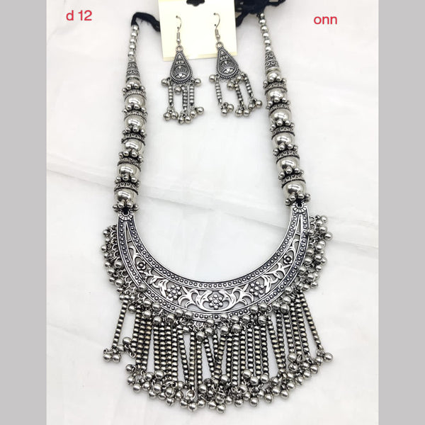 Manisha Jewellery Oxidised Plated Long Necklace Set