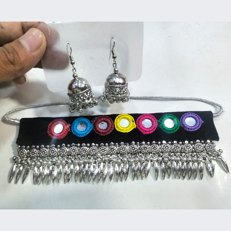 Manisha Jewellery Oxidised Plated Choker Necklace Set