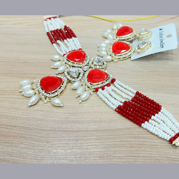 Manisha Jewellery Gold Plated Crystal Choker Necklace Set