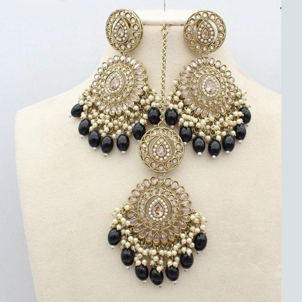 Manisha Jewellery Gold Plated Earrings With Mangtikka