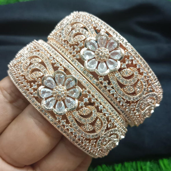 Manisha Jewellery Silver Plated AD Bangles Set