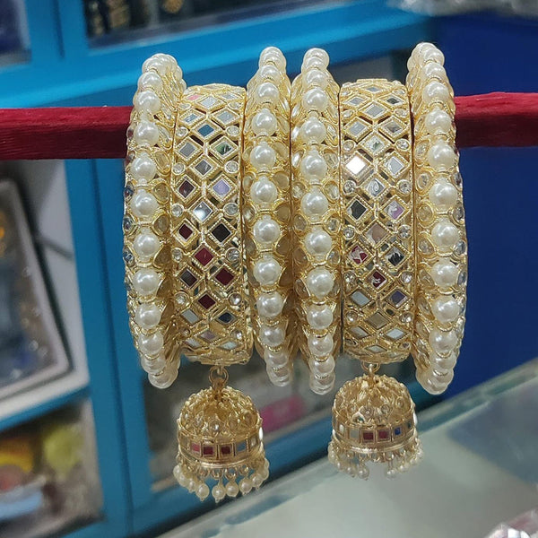 Manisha Jewellery Gold Plated AD Bangles Set
