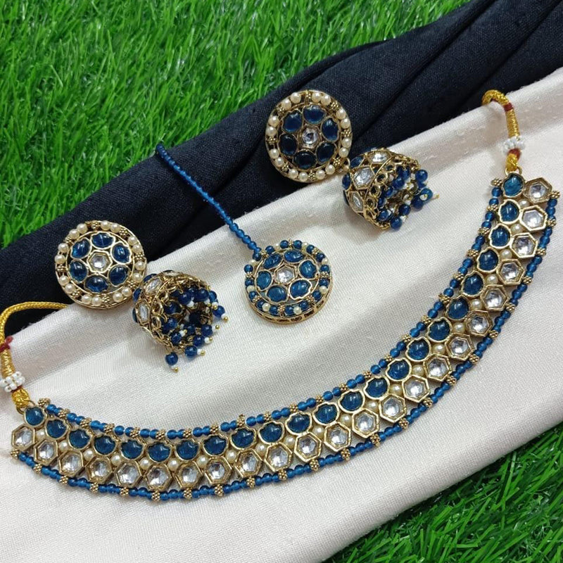 Manisha Jewellery Gold Plated Kundan Necklace Set