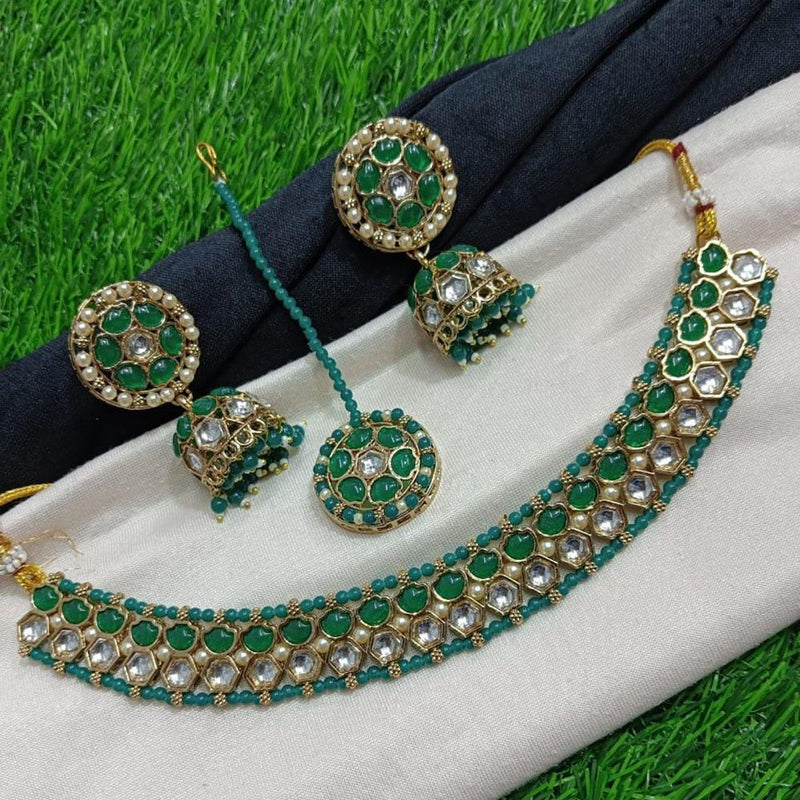 Manisha Jewellery Gold Plated Kundan Necklace Set