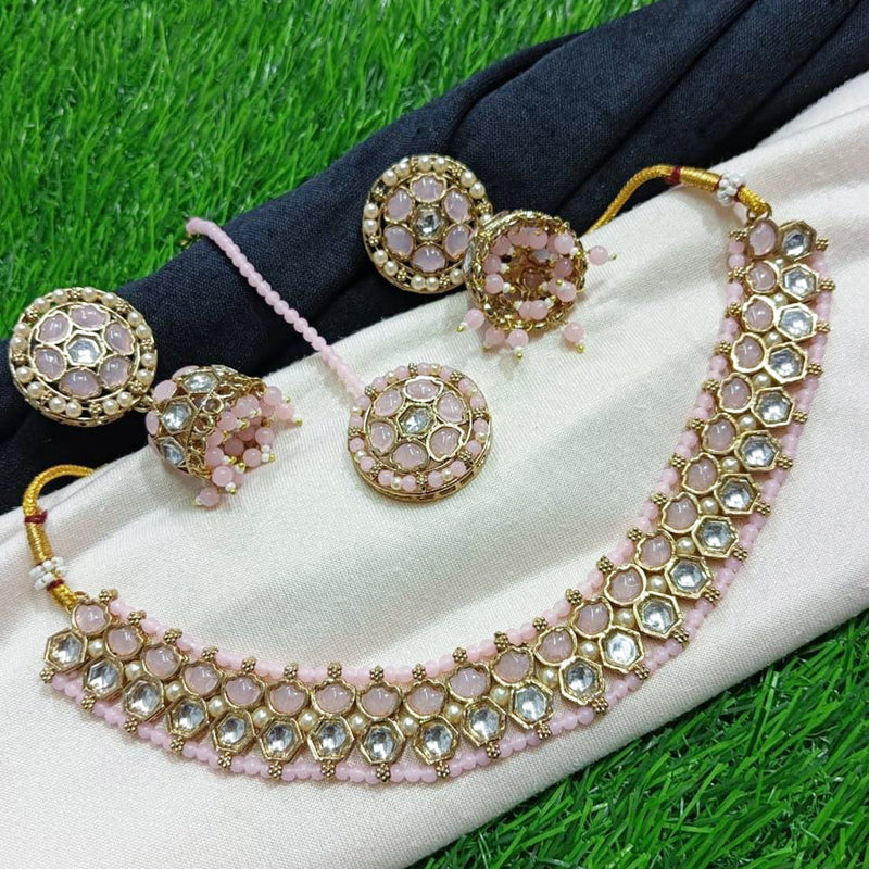 Manisha Jewellery Gold Plated Kundan Necklace Set