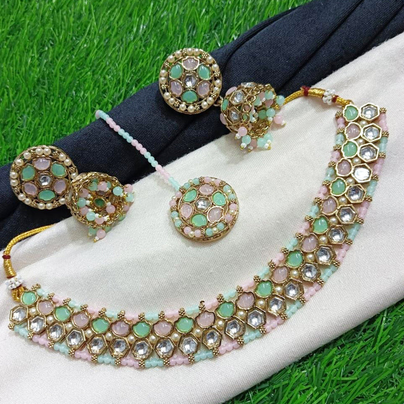 Manisha Jewellery Gold Plated Kundan Necklace Set