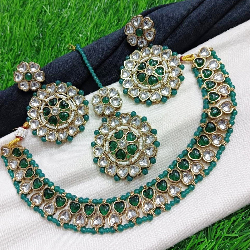 Manisha Jewellery Gold Plated Kundan Necklace Set