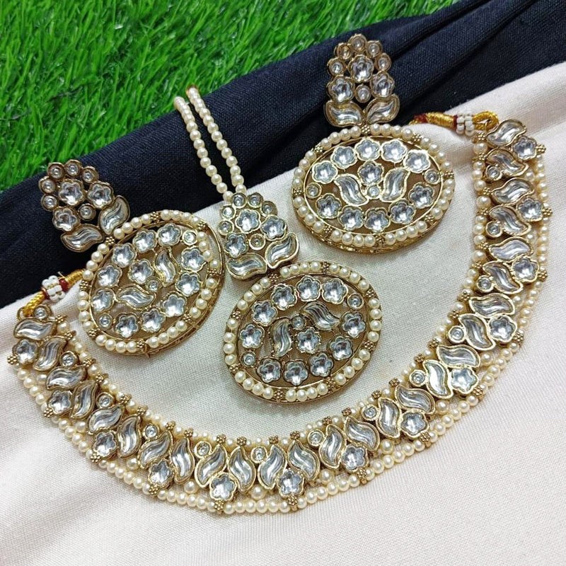 Manisha Jewellery Gold Plated Kundan Necklace Set