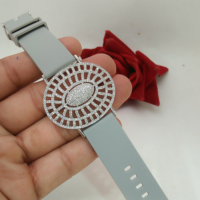 Manisha Jewellery Wrist Watch Style Silver Plated Bracelet