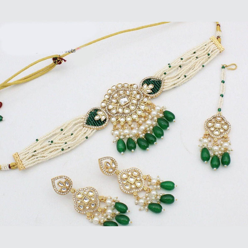 Manisha Jewellery Gold Plated Kundan Choker Necklace Set