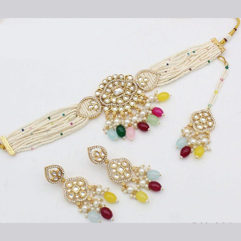 Manisha Jewellery Gold Plated Kundan Choker Necklace Set