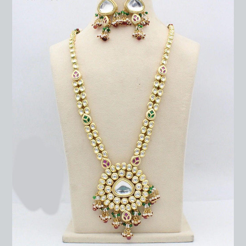 Manisha Jewellery Gold Plated Kundan Long Necklace Set