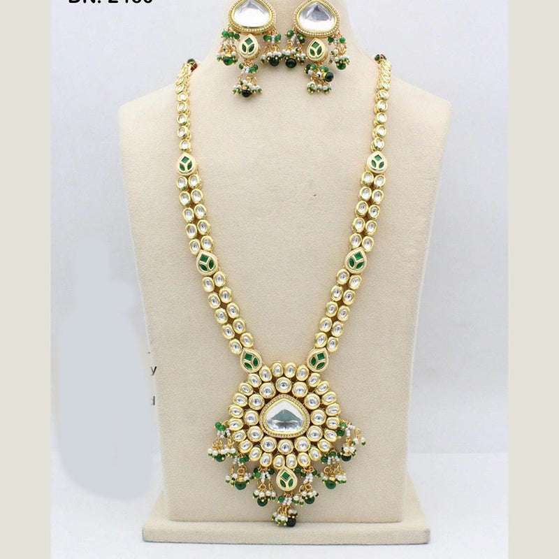 Manisha Jewellery Gold Plated Kundan Long Necklace Set