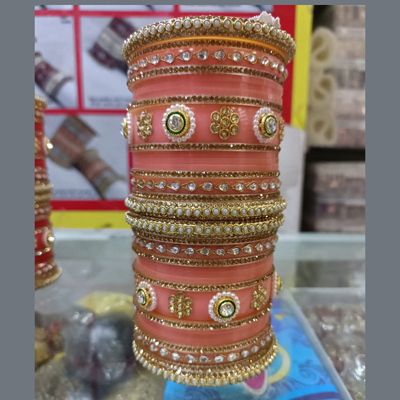 Manisha Jewellery Gold Plated Acrylic Bangles Set