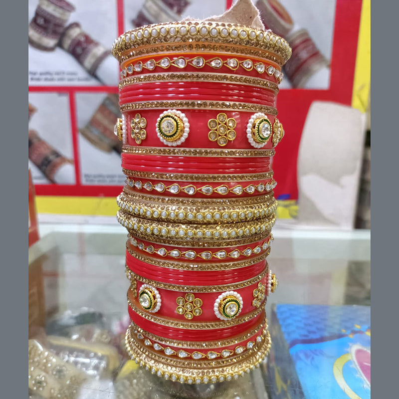 Manisha Jewellery Gold Plated Acrylic Bangles Set