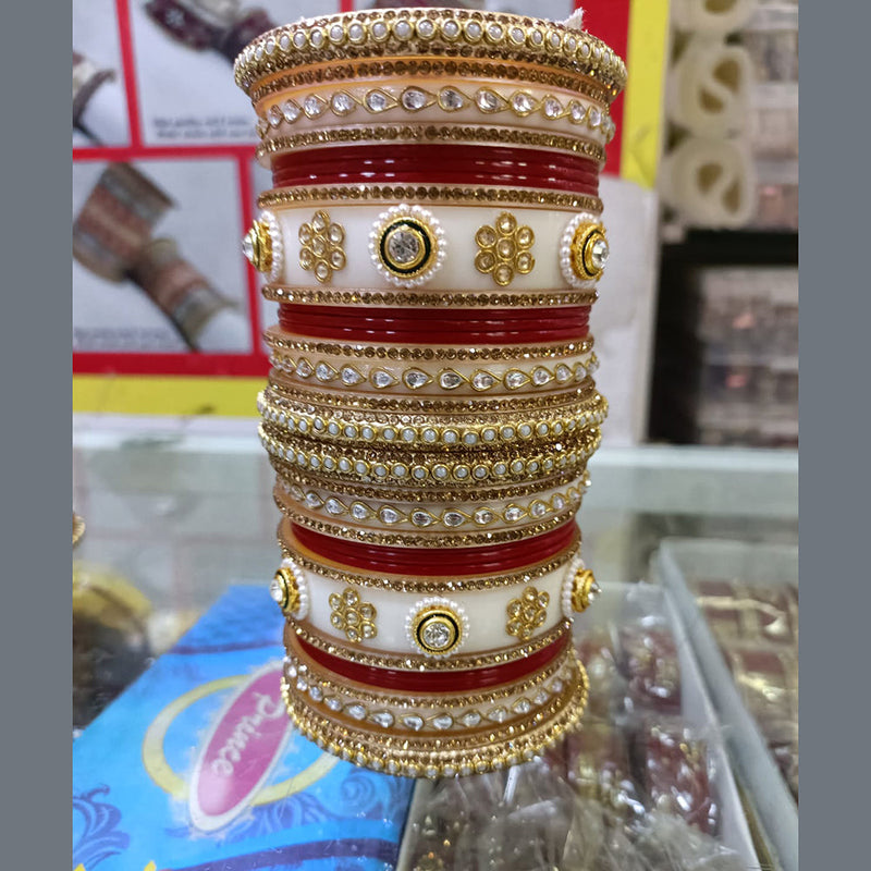 Manisha Jewellery Gold Plated Acrylic Bangles Set