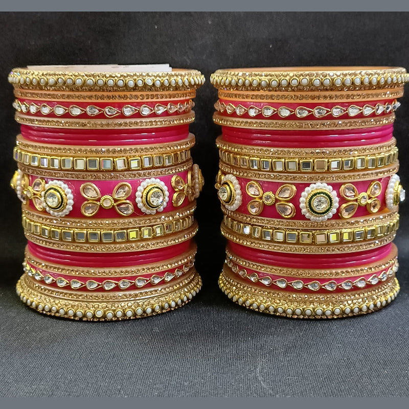 Manisha Jewellery Gold Plated Acrylic Bangles Set