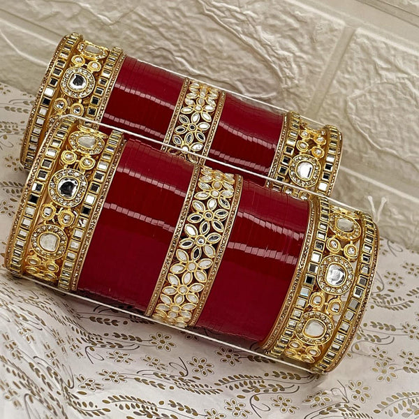 Manisha Jewellery Gold Plated Acrylic Bangles Set