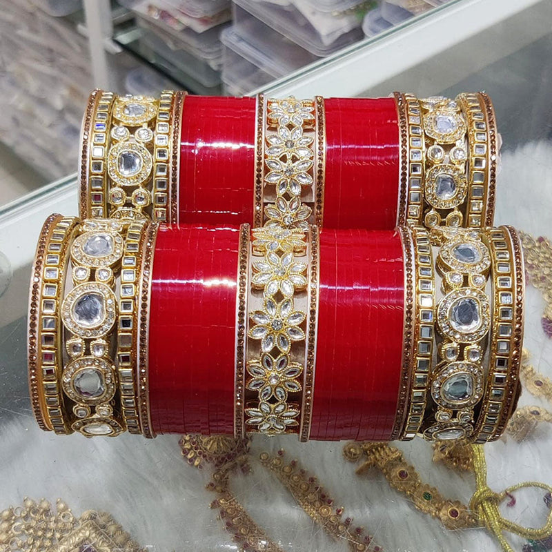 Manisha Jewellery Gold Plated Acrylic Bangles Set