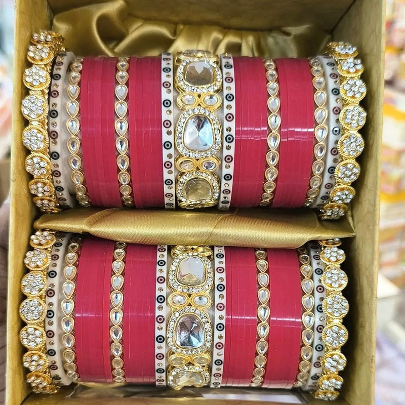 Manisha Jewellery Gold Plated Acrylic Bangles Set