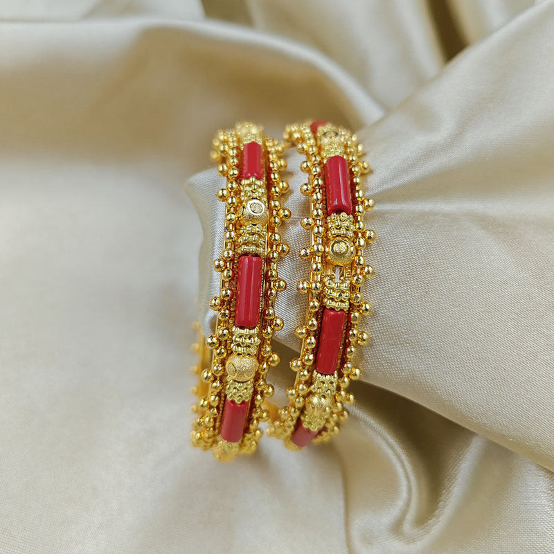 Manisha Jewellery Gold Plated Beads Bangles Set