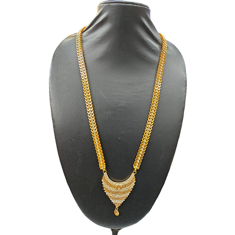 Manisha Jewellery Gold Plated Austrian Stone Long Necklace Set