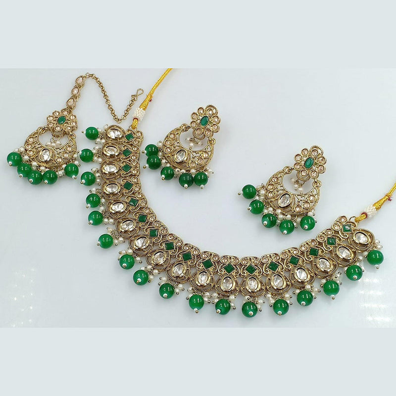 Manisha Jewellery Gold Plated Crystal Stone Necklace Set