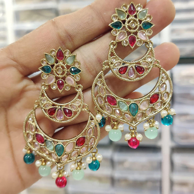 Manisha Jewellery Gold Plated Crystal Stone Dangler Earrings