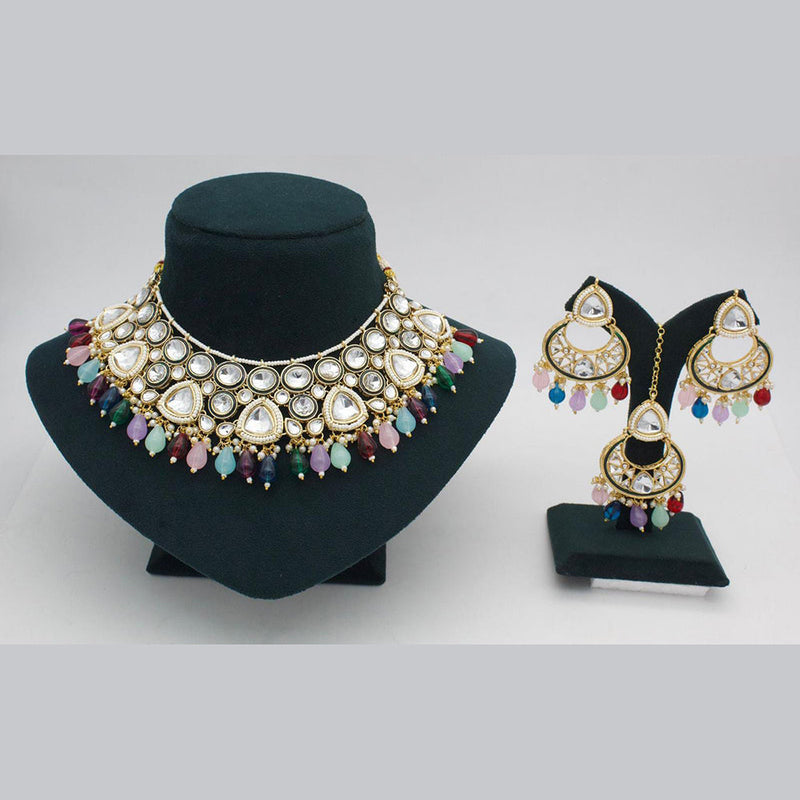 Manisha Jewellery Gold Plated Kundan Stone Necklace Set