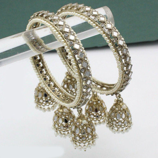 Manisha Jewellery Gold Plated Austrian Stone And Mirror Bangle Set