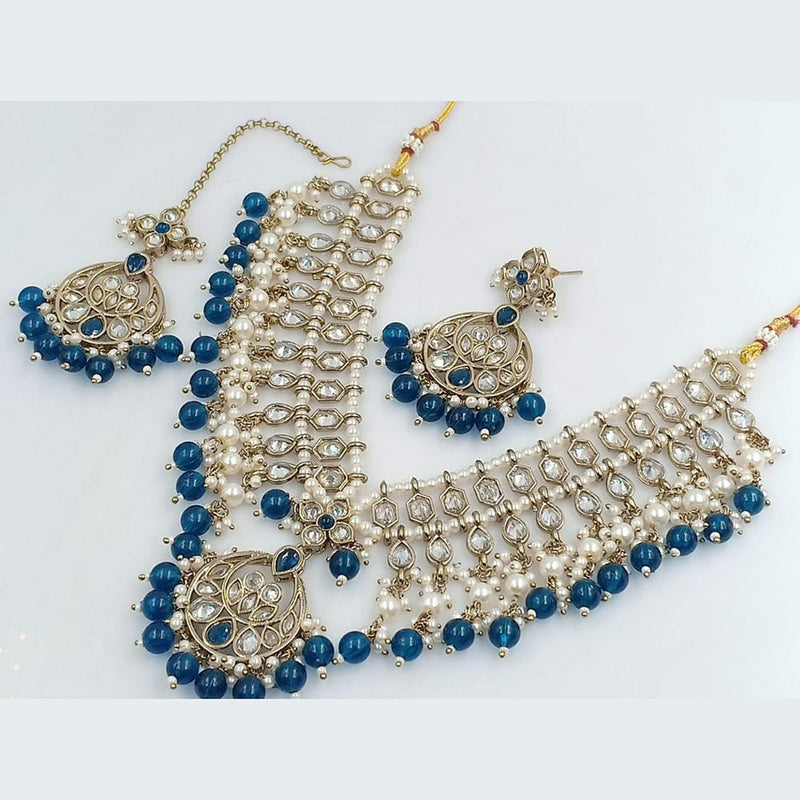 Manisha Jewellery Gold Plated Crystal Stone Necklace Set