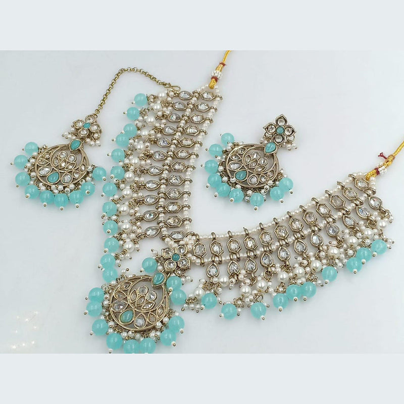 Manisha Jewellery Gold Plated Crystal Stone Necklace Set