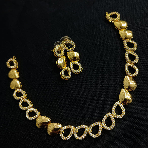 Manisha Jewellery Gold Plated Austrian Stone Necklace Set