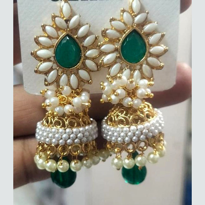 Manisha Jewellery Gold Plated Pearl Jhumki Earrings