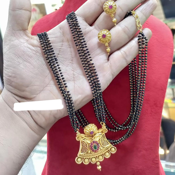Manisha Jewellery Gold Plated Pota Stone Manglasutra