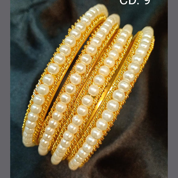 Manisha Jewellery Gold Plated Pearl Bangles Set