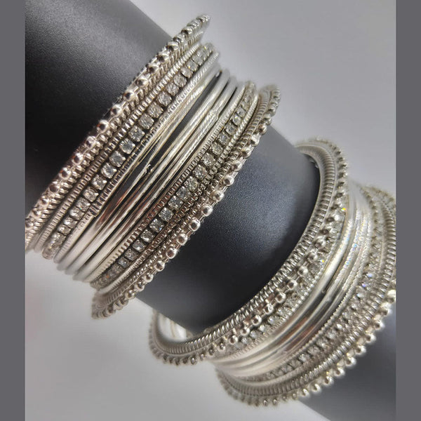 Manisha Jewellery Oxidised Plated Austrian Stone Bangles Set