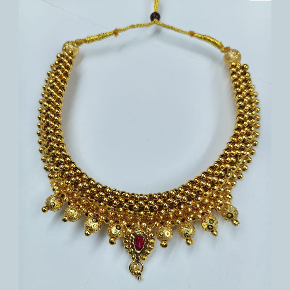 Manisha Jewellery Gold Plated Choker Necklace Set