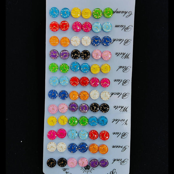 Manisha Jewellery Multi Colors Stud Earrings Combo