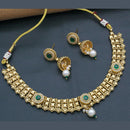 Manisha Jewellery Gold Plated Kundan Stone And Pearls Necklace Set