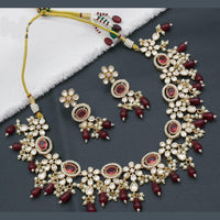 Manisha Jewellery Gold Plated Polki Kundan Stone And Pearls Necklace Set