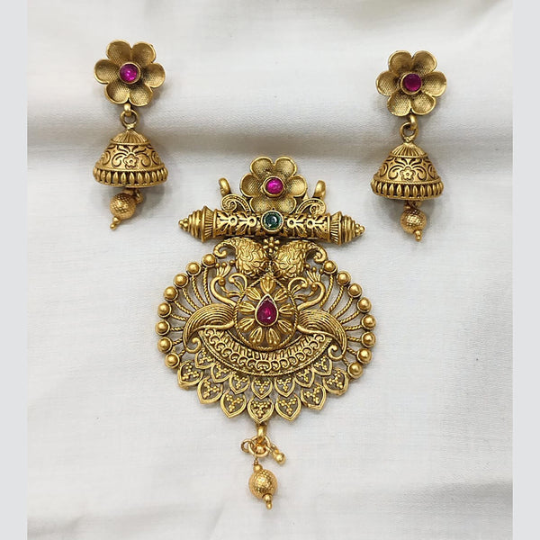 Manisha Jewellery Gold Plated Pendant Set