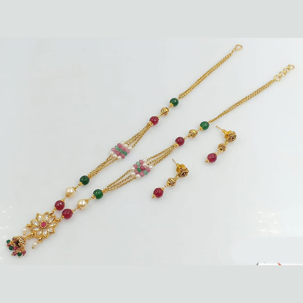 Manisha Jewellery Gold Plated Beads Necklace Set