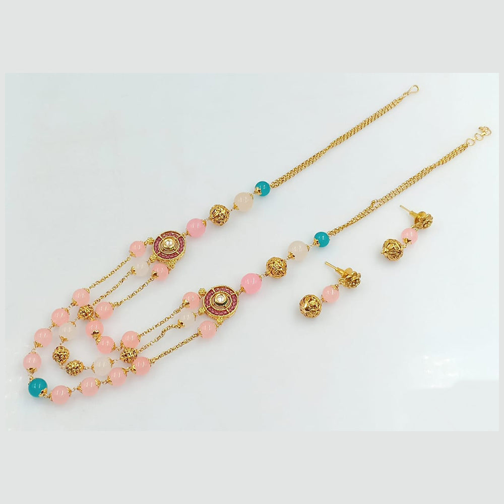 Manisha Jewellery Gold Plated Beads Necklace Set