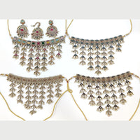 Manisha Jewellery Gold Plated Crystal Stone And Beads Necklace Set (1 Piece Only)