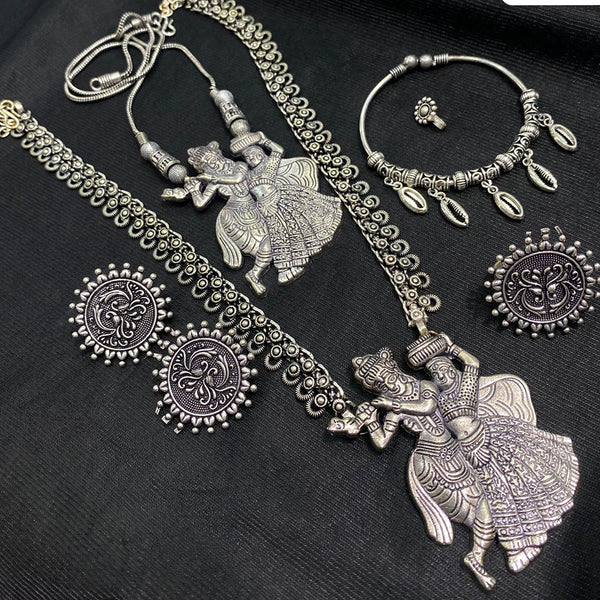 Manisha Jewellery Oxidised Plated Temple Combo Set