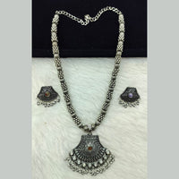 Manisha Jewellery Oxidised Plated Mirror Necklace Set