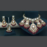 Manisha Jewellery Gold Plated Kundan Stone And Pearl Choker Necklace Set