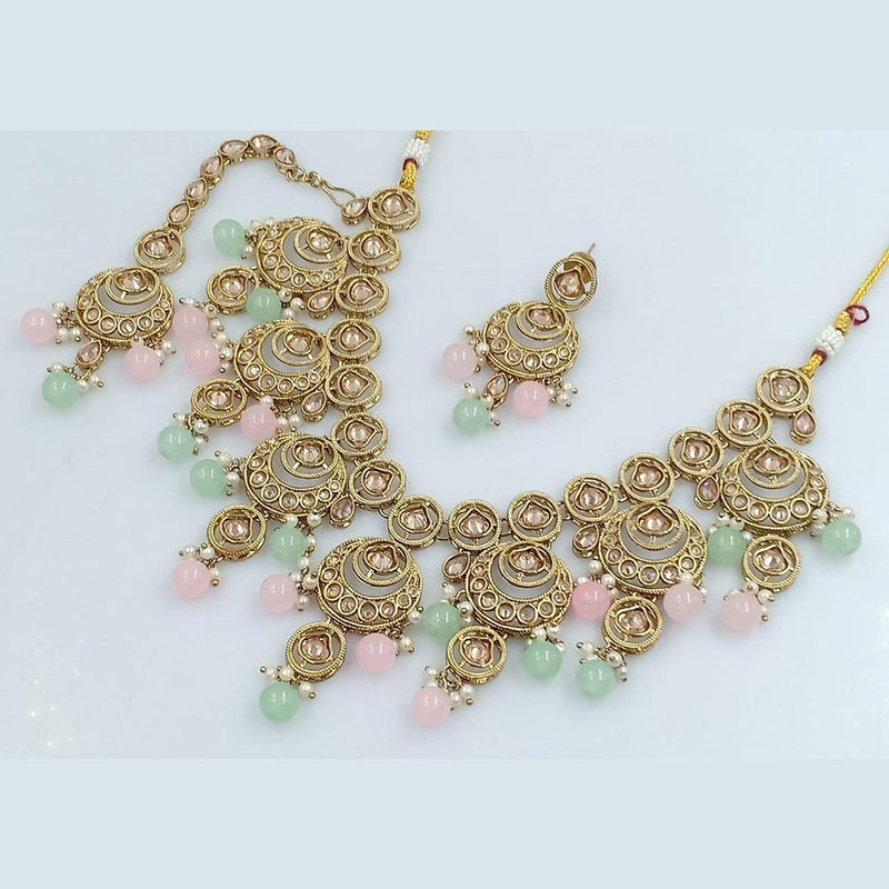 Manisha Jewellery Gold Plated Crystal Stone Necklace Set