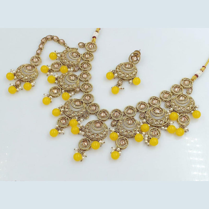 Manisha Jewellery Gold Plated Crystal Stone Necklace Set